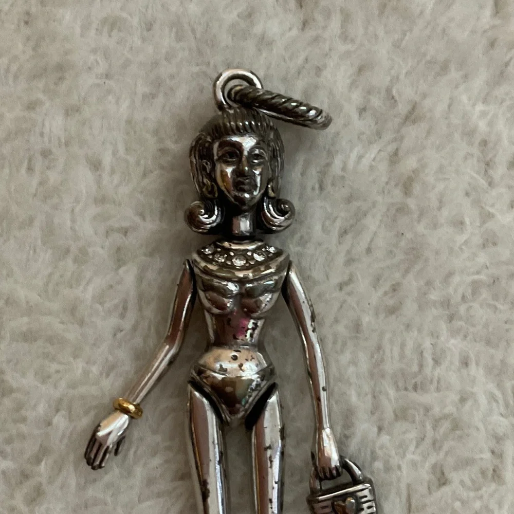 Silver Figurine Brooch